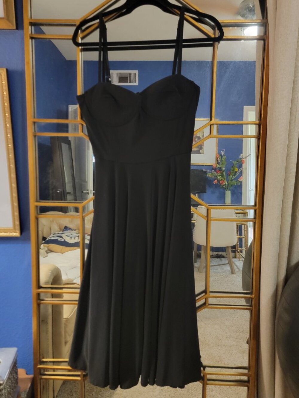Isaac Mizrahi Bustier Black Midi Dress